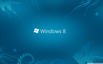 

Широкоформатные обои логотип windows 8

